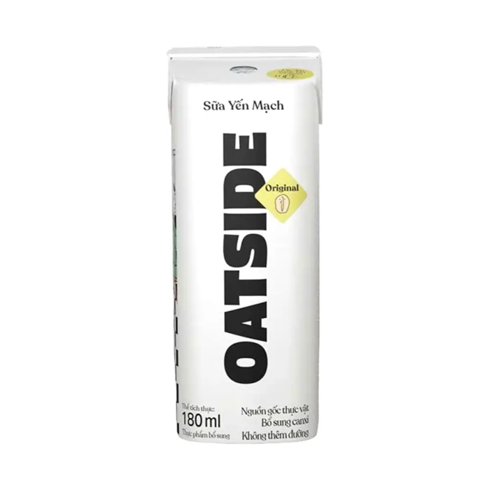 Sữa Yến Mạch Không Đường, Oat Milk, Barista Blend, No Added Sugar (180ml) - OATSIDE